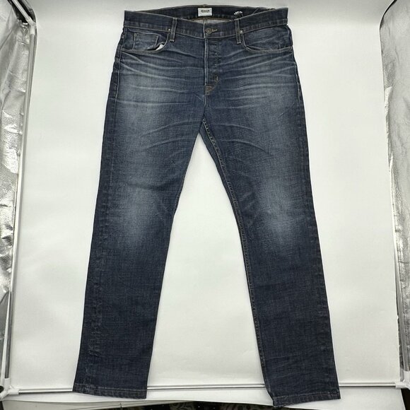 Hudson Sartor Slouchy Skinny Men' Size 36x30 Button Fly Dark Wash Denim Jeans - Picture 1 of 13
